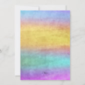 Bat Mitzvah Waterverf Streaks Kaart (Achterkant)