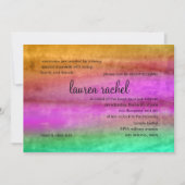 Bat Mitzvah Waterverf Streaks Kaart (Voorkant)