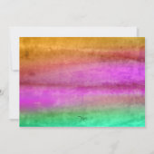 Bat Mitzvah Waterverf Streaks Kaart (Achterkant)