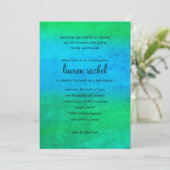 Bat Mitzvah Waterverf Streaks Kaart (Staand voorkant)