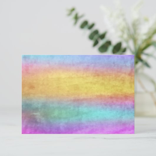 Bat Mitzvah Waterverf Streaks RSVP Kaartje (Staand voorkant)