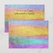 Bat Mitzvah Waterverf Streaks RSVP Kaartje (Voorkant / Achterkant)