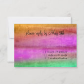 Bat Mitzvah Waterverf Streaks RSVP Kaartje (Voorkant)