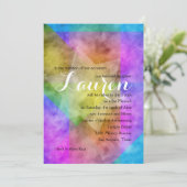 Bat Mitzvah Waterverf Vibrant Colorful Star Kaart (Staand voorkant)
