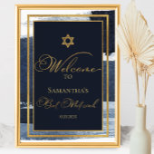 Bat Mitzvah Welkomstborden | WATERVERF ABSTRACT Poster