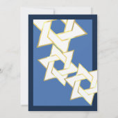 Bat Mitzvah Witte Gouden Ster van David Kaart (Achterkant)