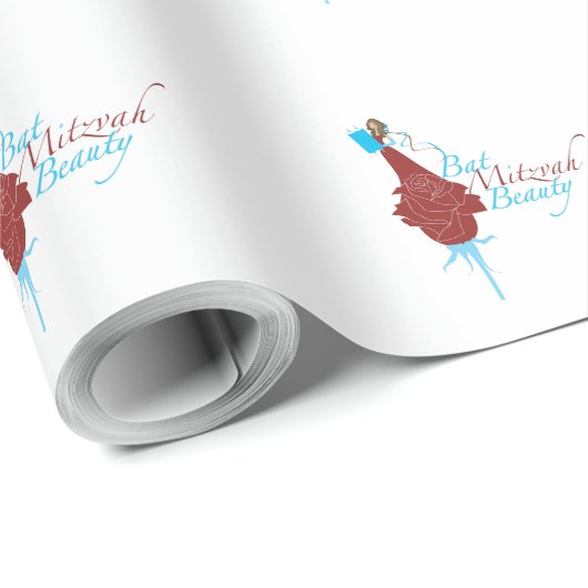 Bat Mitzvah Wrapppapier Cadeaupapier (Rol Hoek)