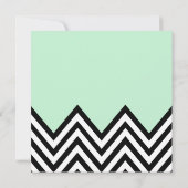 Bat Mitzvah - Zigzag, Chevron - Mint Green, Black Kaart (Achterkant)