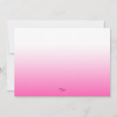 Bat Mitzvah Zilver en Roze Gradiënt Kaart (Achterkant)