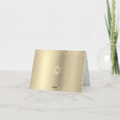 Bat Mitzvah Zwarte Goud Folie Boom des Levens Schr Bedankkaart (Achterkant)