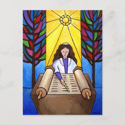 Bat Mitzwa ansichtkaart Briefkaart (Voorkant)