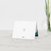 Bat Mitzwa Modern Goud Turquoise Agaat Script Bedankkaart (Achterkant)