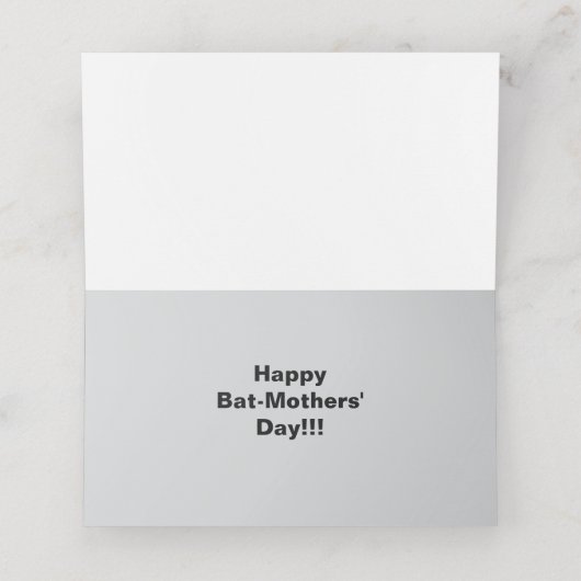 Bat-Mom Moederdag kaarten Plaatskaartje (Binnenkant ongevouwen)