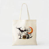 Bat Moon en Cauldron Trick or treat Bag Tote Bag (Voorkant)