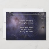 Bat, Moon en Spiders Halloween Kaart (Achterkant)