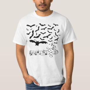 Bat Music-ontwerp T-shirt