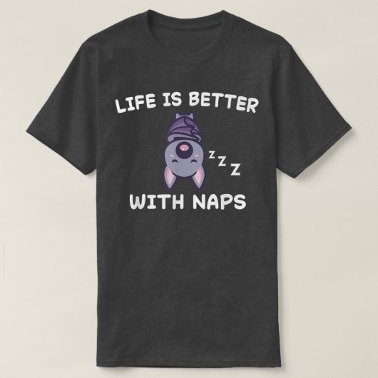 Bat Nap Sleeping Pajama Nightgown T-shirt (Design voorkant)
