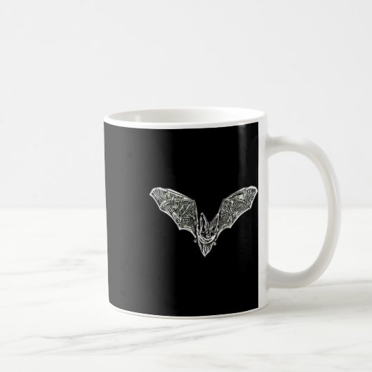 Bat Night Vampire Halloween Wing Flying Mammals Ba Koffiemok (Rechts)