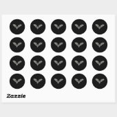 Bat Night Vampire Halloween Wing Flying Mammals Ba Ronde Sticker (Vel)