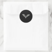 Bat Night Vampire Halloween Wing Flying Mammals Ba Ronde Sticker (Tas)