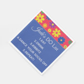 Bat of Bar Mitswa Gebloemde servetten (Hoek)