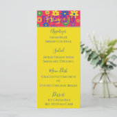 Bat of Bar Mitzvah Elegant Flowered Food Menu (Staand voorkant)