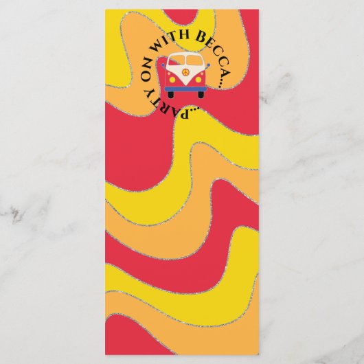 Bat of Bar Mitzvah Elegant Silvery Swirl Food Menu (Achterkant)