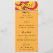 Bat of Bar Mitzvah Elegant Silvery Swirl Food Menu (Voorkant)