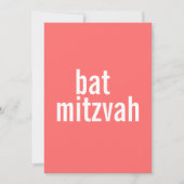 Bat (of Bar) Mitzvah Mededelingen en Uitnodigingen (Voorkant)