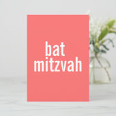 Bat (of Bar) Mitzvah Mededelingen en Uitnodigingen (Staand voorkant)