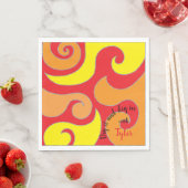 Bat of Bar Mitzvah Napkin gedraaid Servet (Insitu)