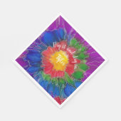 Bat of Bar Mitzvah Napkin kleurrijke inkten Servet (Hoek)