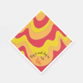 Bat of Bar Mitzvah Napkin Waves Servet (Hoek)