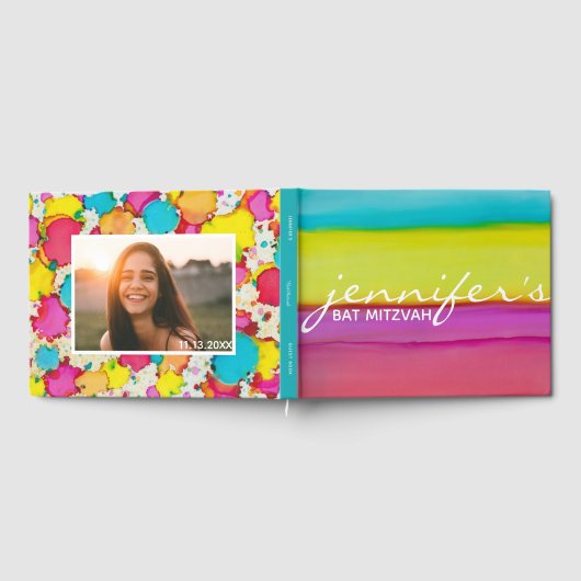 Bat of Bar Mitzvah Party Confetti Guest Book Gastenboek (Volledig)