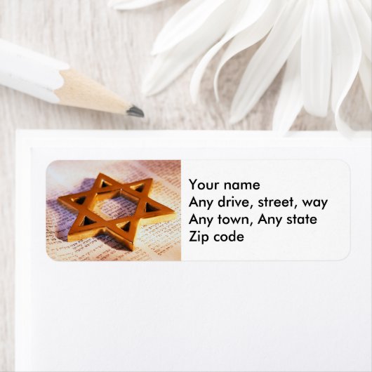 Bat of Bar Mitzvah Retouradres Etiket (Insitu)