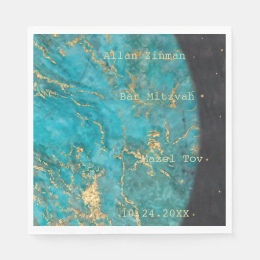 Bat of Bar Mitzvah uit deze wereld Napkins Servet (Voorkant)