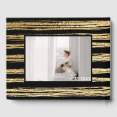 Bat or Bar Mitzvah Party Zwart Goud Gastenboek (Achterkant)