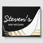 Bat or Bar Mitzvah Party Zwart Goud Gastenboek (Voorkant)