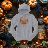  Bat - Oranje Retro Halftone Halloween Hoodie