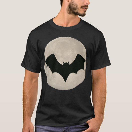 Bat over volle maan t-shirt (Voorkant)