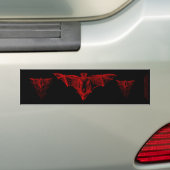 Bat Red Bumpersticker (Op auto)
