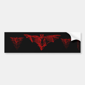 Bat Red Bumpersticker