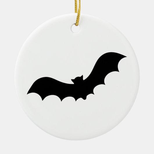 Bat Silhouette Keramisch Ornament (Voorkant)