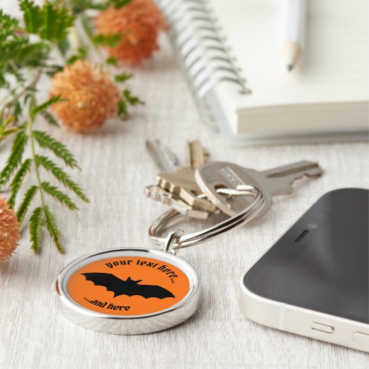 Bat Silhouette Sleutelhanger (Zijkant)
