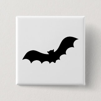 Bat Silhouette Vierkante Button 5,1 Cm