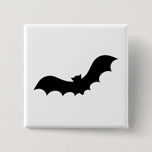 Bat Silhouette Vierkante Button 5,1 Cm (Voorkant)