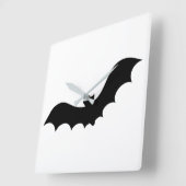 Bat Silhouette Vierkante Klok (Hoek)