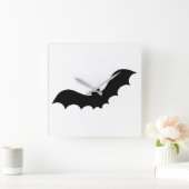 Bat Silhouette Vierkante Klok (Huis)
