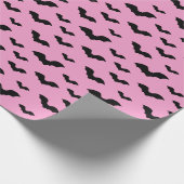 Bat silhouettes in pink cadeaupapier (Hoek)