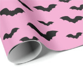 Bat silhouettes in pink cadeaupapier (Rol Hoek)